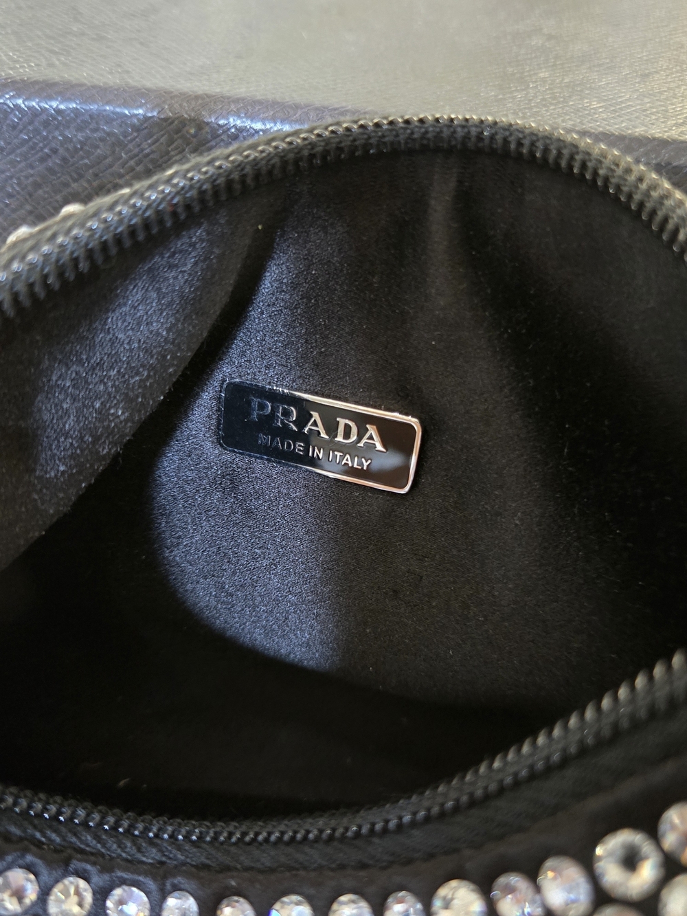 Prada Re Edition 2005 Black Crystal-Embellished Shoulder Bag - Picture 10 of 13